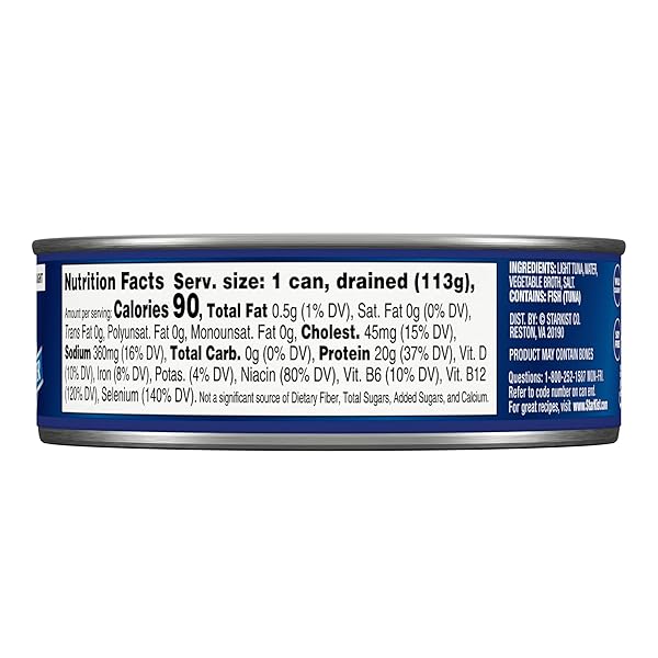 STARKIST CHUNK LIGHT TUNA IN WATER, 5 OZ CAN, PACK OF 12