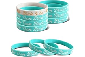 PartyGifts&beyond 10 Pack Bachelorette Bracelet Team Bride Silicone Wristband for Bachelorette Party Favors Bride Tribe Gifts
