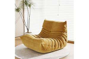 Snug Sofee Bean Bag Chairs for Adults, Bean Bag Sofa - Adult Size with Soft Waterproof Fabric for Living Room, Apartments, Reading Corner, Gaming, and Movie Venue (Yellow)