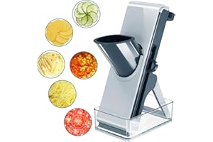 LaCyan Mandoline Slicer, Potatoes Slicer, 4in1 Mandoline Slicer for kitchen, Mandoline Food Slicer, Safe Mandoline Slicer, Vegetable Slicer, Vegetable Strip Julienne Cutter, Fast Meal Prep (Blue)