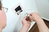 NOVAATO 2x Flush Socket Cover White Cable Duct Elegant Wall Hole Cover 86mm view 4