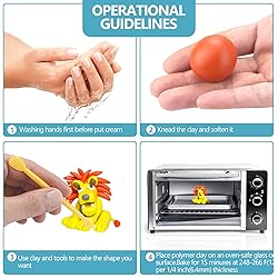 CiaraQ Polymer Clay Starter kit, Oven Bake Modeling