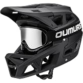 OUMURS Adult Full Face Mountain Bike Helmet with Goggles ASTM CPSC CE Certified for Men &amp; Women