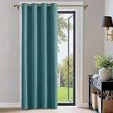 PONY DANCE Blackout Curtain Turquoise Green 132x210 cm Insulated 1 Piece