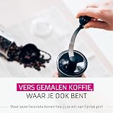 Hario Transparent Black Mini Mill Plus Hand Coffee Grinder Ceramic Burrs 24g view 2