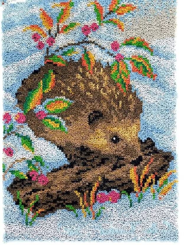 Latch Hook Rug Kits, DIY Latch Hook Rug, Home Carpet Rug Making Canvas Kits, DIY Crochet Kits Embroidery Kits Needlework Crafts for Home Decor, Latch Hook Kits for Beginners Kids Adults, 50 X 38 cm