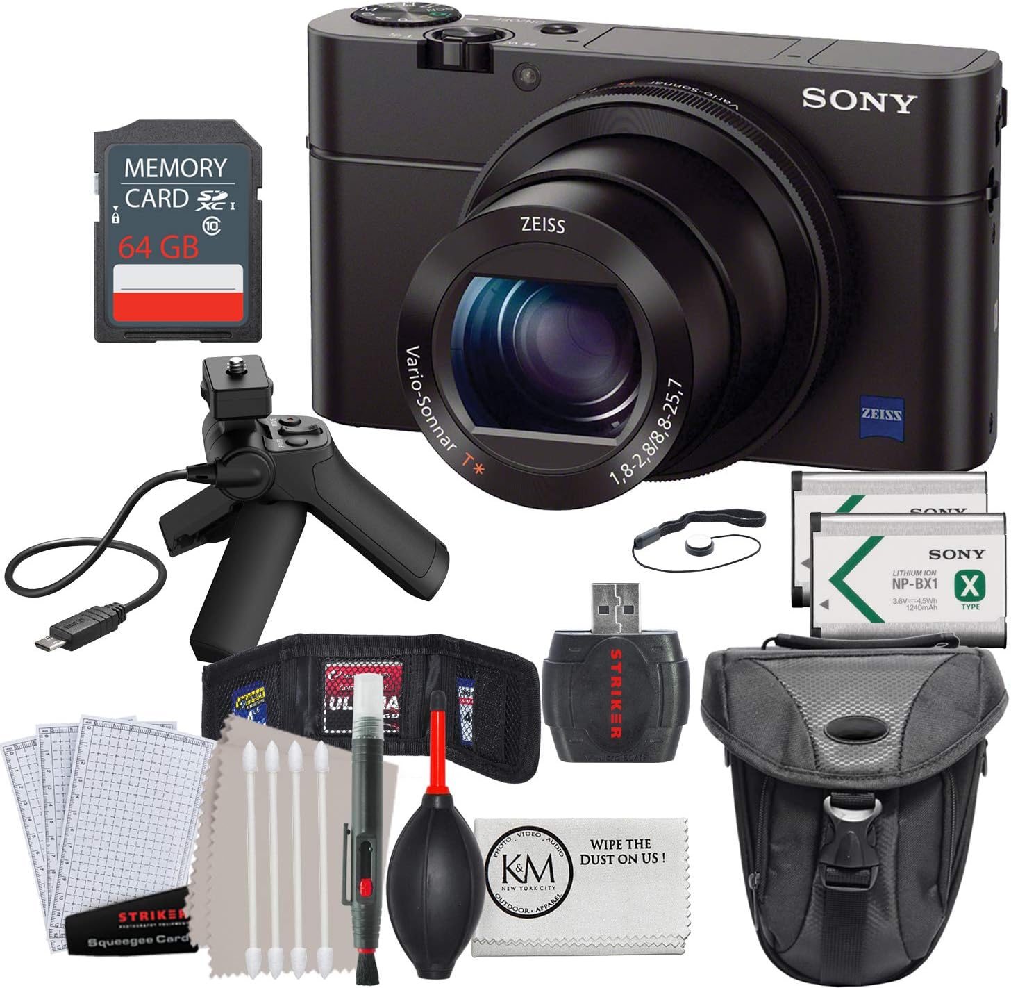Amazon Com Sony Cyber Shot Dsc Rx100 Iii Digital Camera Video Creator Kit W Striker Essential Bundle Camera Photo