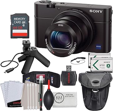 Amazon Com Sony Cyber Shot Dsc Rx100 Iii Digital Camera Video Creator Kit W Striker Essential Bundle Camera Photo