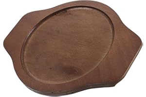 Kichvoe Wooden Oval Trivet Tray Heat-Resistant Pot Coaster Insulation Pad for Hot Bowls and Stone Pots
