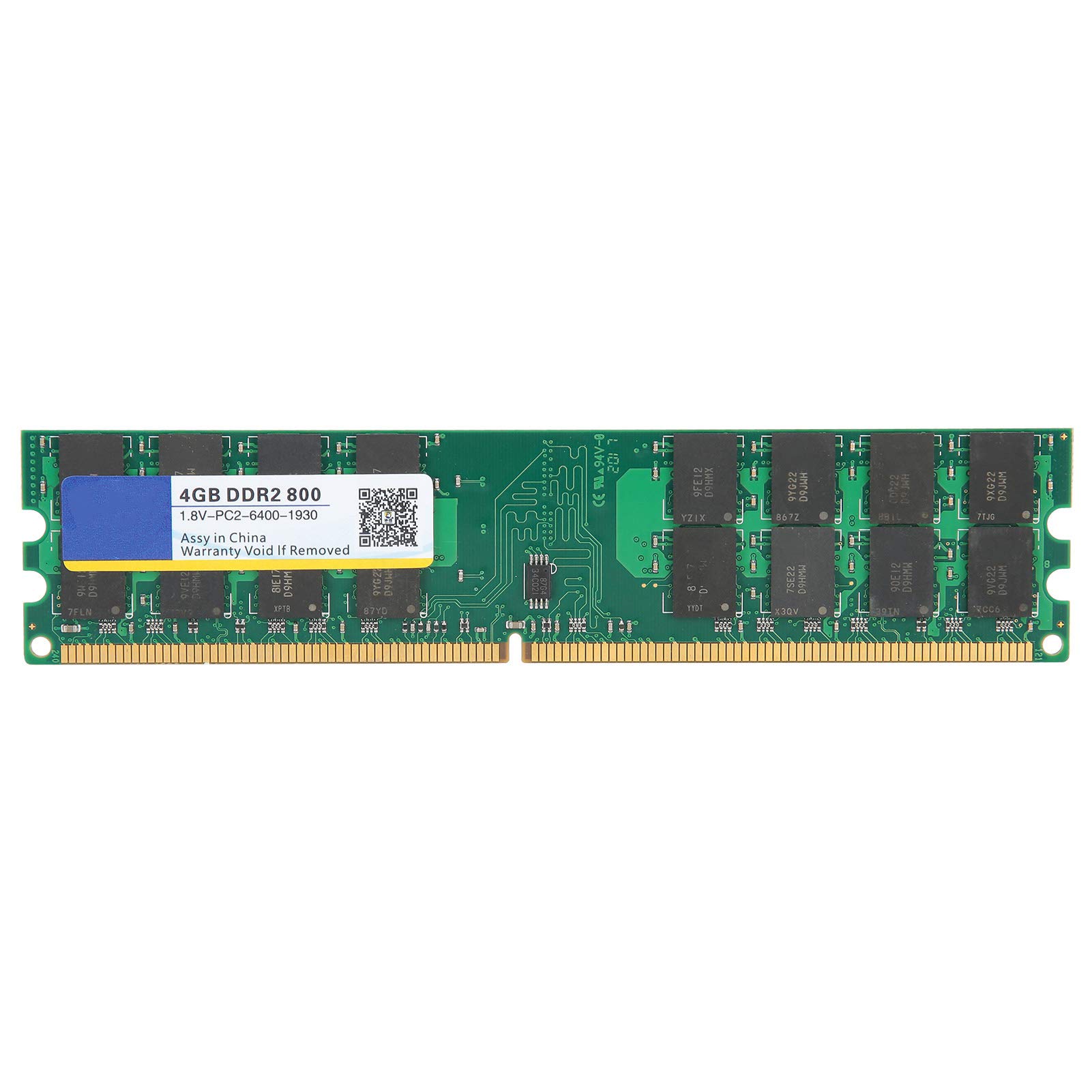 DDR2 RAM, 4GB Kit DDR2 800Mhz RAM, PC2‑6400 1.8V 240 Pin Non-ECC Unbuffered Desktop Memory Modules