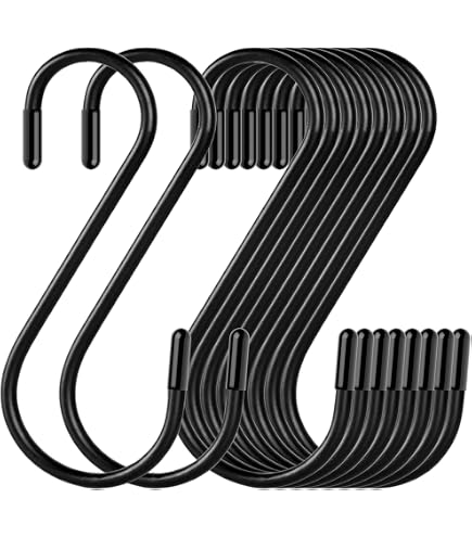 Amazon.com: WHITECLOUDZ 30-Pack Black S Hooks for Hanging Plants