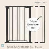 Venture Q-Fix Stair Gate 110cm Extra Tall 73-80cm Wide Auto-Close 90° view 2