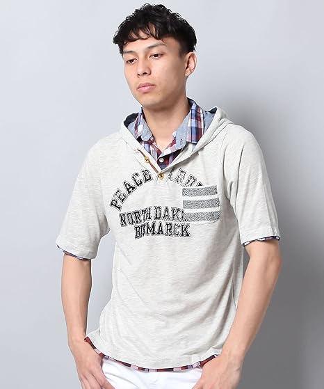 Amazon Cubic Sugar キュービックシュガー フェイクレイヤードポロパーカー メンズ トレーナー パーカー 通販