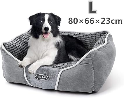 Pecute Panier Chien Lit Pour Chien Panier Pour Chien Grand Panier Lit Pour Chien Chat Animaux Favoris Coussin Amovible Gris Chaud Lavable En