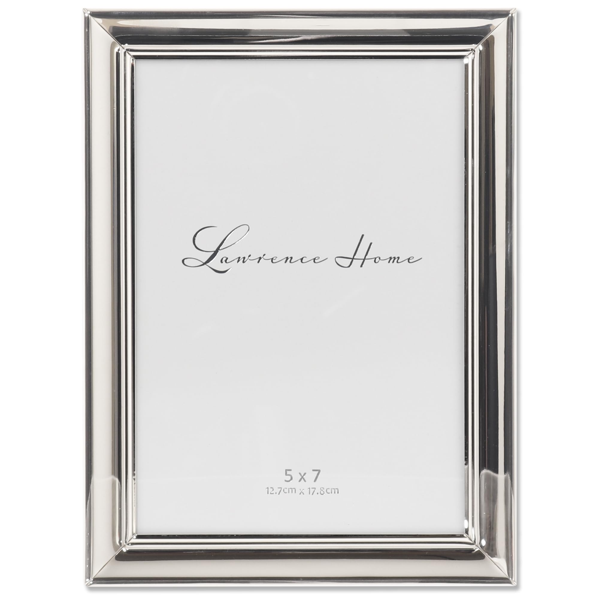Lawrence Frames Strata Metal Picture Frame, 5x7, Silver