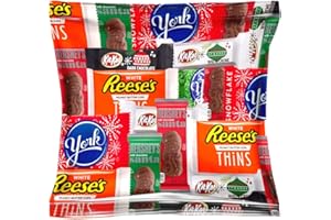 OKIDA Hershey Holiday Assorted Milk and Dark Chocolate - Snack Size, Santa, York Snowflakes, Kit kat Dark, Kit kat White & More! - Christmas Candy Party Pack - Stocking Stuffers (2 LB) (2 LB)