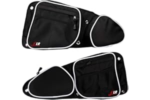 FLR 2 Pack RZR Side Door Bags UTV Front Door Side Storage Bag Set with Knee Pad Knee Protection Shockproof Storage Bag for 20