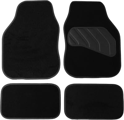Sakura Pastel Black Floor Mats Car Full Set Universal Fit SS5470