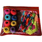 Yazzii Travel Pouch - Portable and Multifuctional for Sewing Accessories, Crafting, Beading, &amp; More - Red