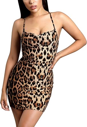leopard print bodycon mini dress