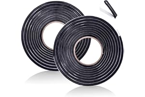 AlloTemlass 13 Ft Butyl Sealant Tape, 2PCS Waterproof Butyl Rubber Tape, 0.35" Diameter Adhesive for Car Doors, Windows, Windshields, Headlights, and RV - Black