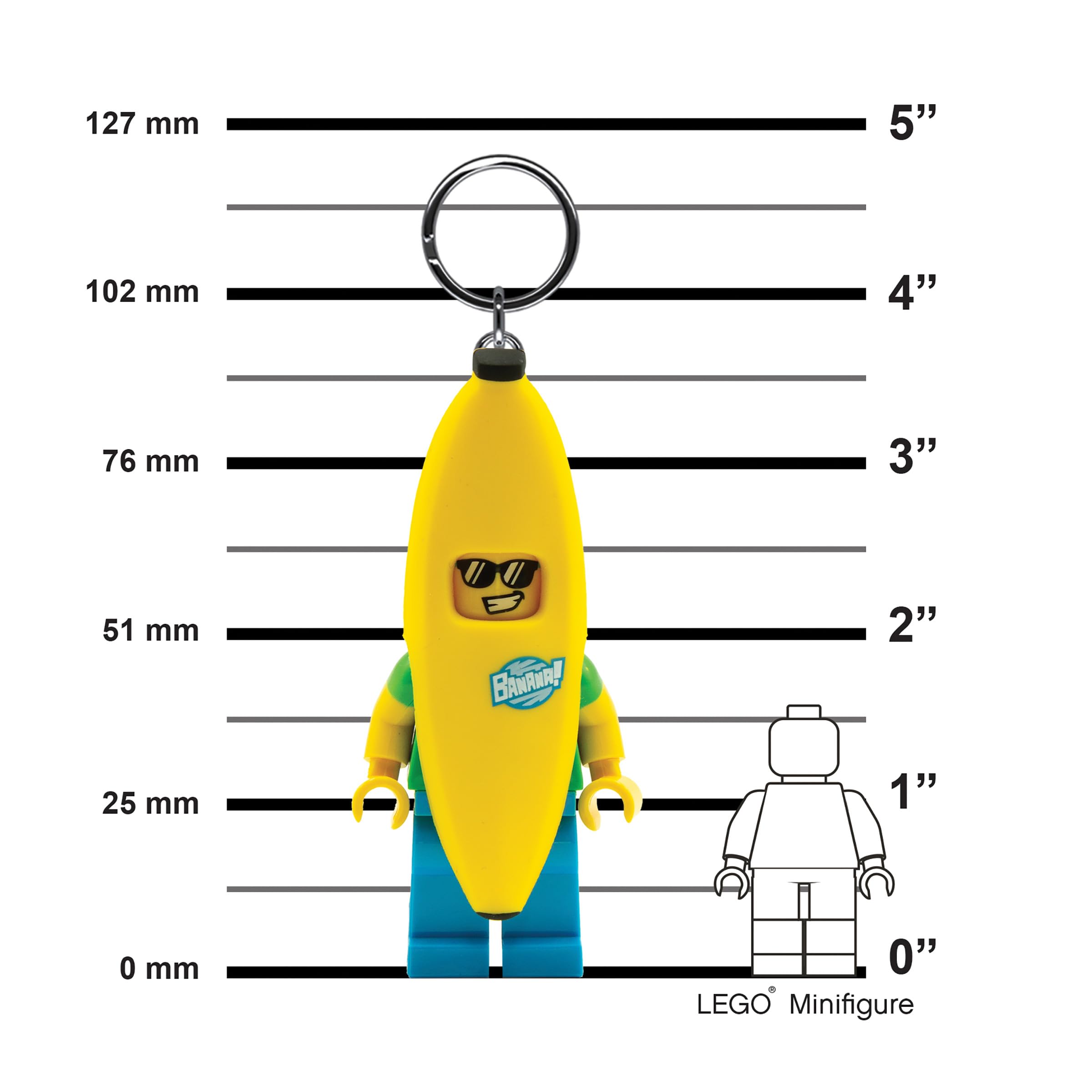 LEGO Minifigures Large 3 Inch Tall Figure Keychain Light - Banana Guy (KE118H)