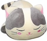 Vintoys Sleeping Cat Hugging Pillow Plush 23.5 Inches Grey view 3