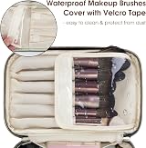 Wandering Nature Travel Makeup Bag with Brush Compartment, PU Leather view 2
