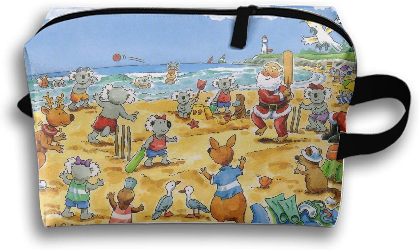 PANQJN Aussie Christmas Womens Travel Cosmetic Bags Handy Toiletry Travel storage bag Kit for Ladies