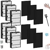 HAPF600 Filter Replacement for Holmes Air Purifier Filter B - Compatible with HAPF600 HAP615 HAP625 HAP650 HAPF600D HAPF600D-U2, Part # 600, 600D, 600D-U2-6 HEPA filters and 6 carbon pre-filters