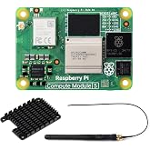 Waveshare CM5 Series, Comes with Ofiicial CM5108032, Antenna and Heatsink | Compatible with Raspberry Pi Compute Module 5, with Wireless / 8GB RAM / 32GB eMMC FLASH, High speed, large RAM, low power