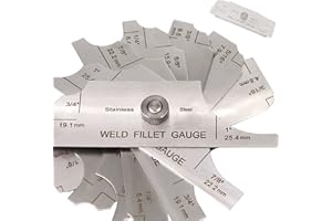 Tektall Stainless steel fillet weld set gage Rl Gauge 1/8''-1'' welding inspection test Unlar metric & inch Accurate 7-pieces