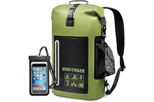 Hualonger Dry Bag Backpack 20L/30L/40L- Roll Top Closure Bag - Heavy Duty Dry Bags Waterproof - Lightweight Durable Floating Dry Bag with IPX8 Waterproof Phone Case
