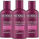 Nexxus Shampoo, Color Assure, Travel-Size 3-Pack – Replenishes and Extends Hair Color Vibrancy, 3 Oz Ea