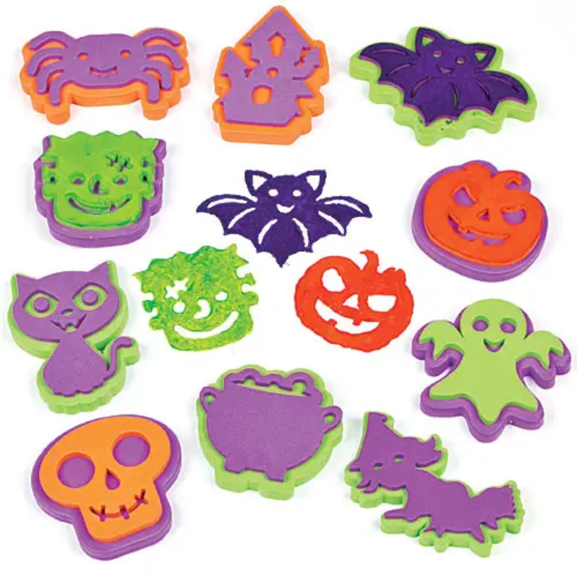 Baker Ross AF703 Halloween Stampers-Pack of 10, for Children to Decorate Card Crafts and, Assorted