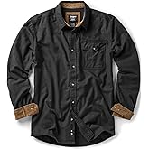 CQR Men's 100% All Cotton Button Down Flannel Shirts, Long Sleeve Brushed Warm Soft Casual Outdoor Plaid Shirt