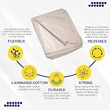ViraCare Laminated Cotton Dust Sheet 12x9 ft Paint Drop Cloth Reusable view 4