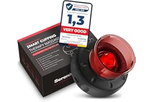 SERENITY HAVEN Serenity 4-in-1 Electric Cupping Smart Therapy Massager with Red Light / 12 Level Temperature / Targeted Pain Relief - Knots - Aches - Muscle Soreness - Circulation & Tighter Skin