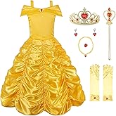 JerrisApparel Princess Dress Off Shoulder Layered Costume for Little Girl