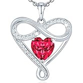 Yuelove 925 Sterling Silver Infinity Necklace - Exquisite Silver Jewelry for Women, Love Heart Necklace for Birthday, Anniversary, Valentine’s Day - Ideal Gift for Girlfriend, Wife, Mom, or Her
