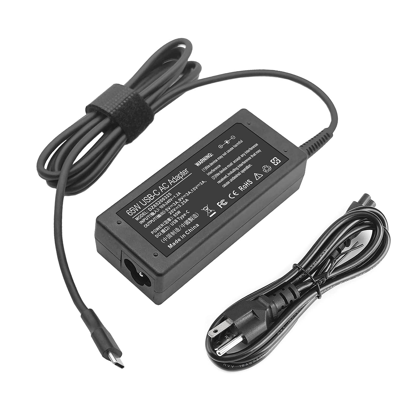 Photo 1 of 65W 45W USB C Chromebook Charger for HP, Lenovo, Dell, Acer, Asus, Samsung, Universal USB C Laptop Charger for Hp Chromebook X360 11 13 14 14A HP Spectre X360 Lenovo Thinkpad Type C Power Cord