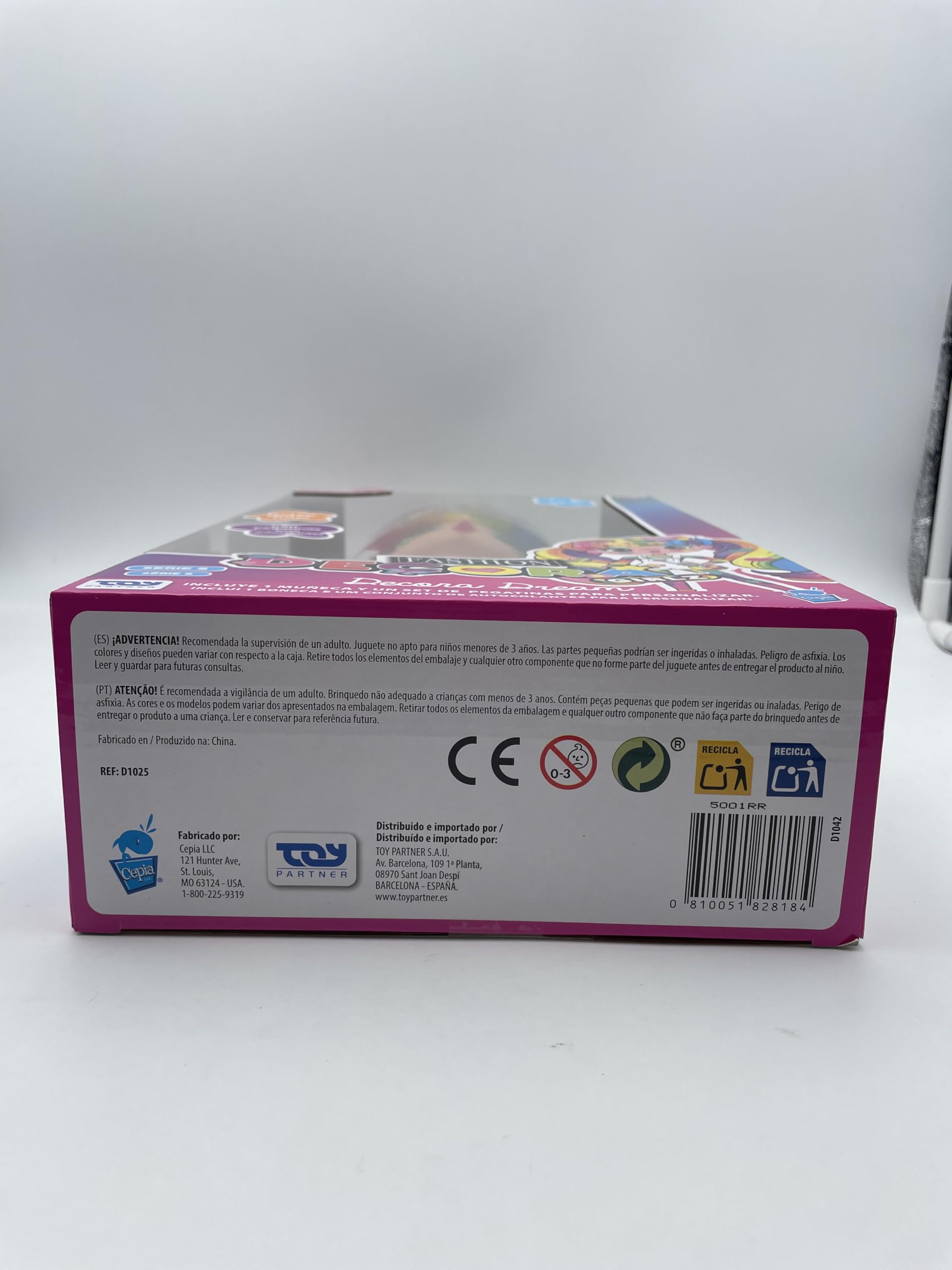 Decora Fashion Girlz Series 2– Decora Dream – 11” Fabric-Costumed Posable Vinyl Doll with Extra-Long Rainbow Hair, 50+ Surprises, Puffy & Flat Removable Stickers, and Accessories