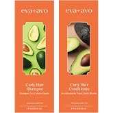 Eva + Avo Curly Hair Shampoo and Conditioner Combo &ndash; Curl Defining &amp; Frizz Control Hair Care Set