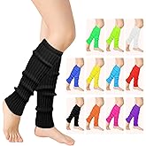 Buauty 80s 90s Leg Warmers for Women, Neon Ribbed Leg Socks, Stylish Accessories for Inspired Outfits for Yoga,Running,Hiking