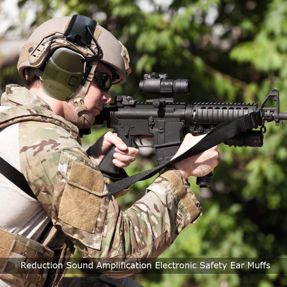 ucho Electronic Shooting Earmuff Safety Ear Protection - Shooting Ear Protection Muffs with Sound Amplification and Noise Reduction Safety Ear Muffs, NRR 22dB Ideal for Shooting and Hunting