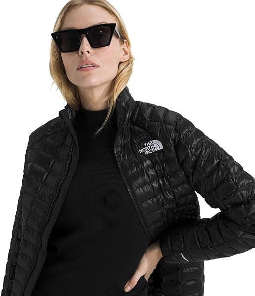 THE NORTH FACE WOMEN’S THERMOBALL INSULATED JACKET (STANDARD & PLUS SIZE) – WIND & WATER RESISTANT, SECURE ZIP POCKETS, TNF BLACK, LARGE