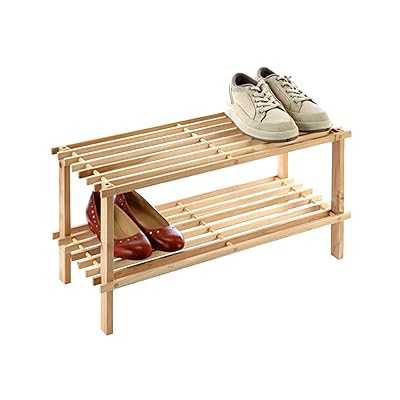 2-Tier Stackable Wooden Shoe Rack Organizer for Zimbabwe Ubuy
