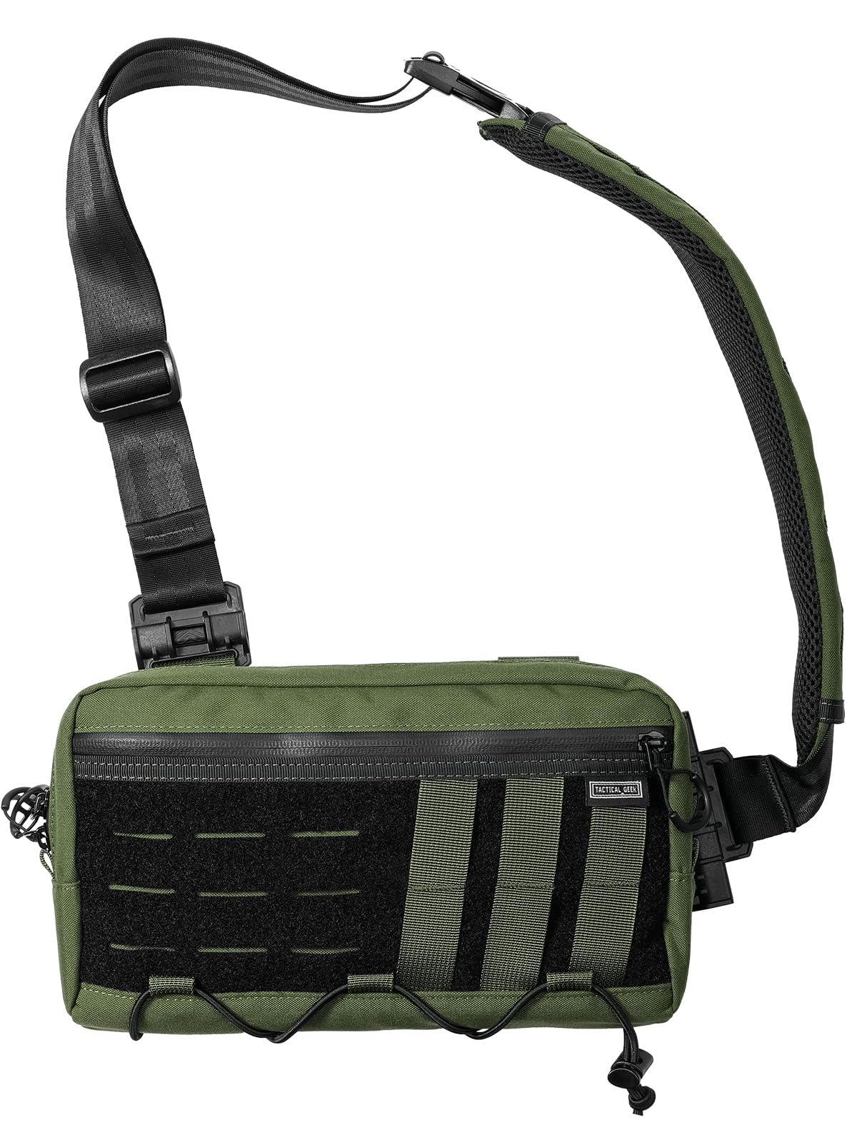 TACTICAL_GEEK Cache L3 EDC Sling Bag, Lightweight Nylon Shoulder Daypack, Crossbody Bag, Hiking Ambidextrous Strap, Travel Hiking Concealed Carry, Chest Backpack Casual Shoulder for Daily, Green