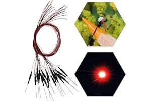 Evemodel L0603R 20pcs Pre-Wired SMD LED 0603 Red Light Emitting Diode 12V Micro Litz Wired Leads Wire Length 7.8inch (20cm) for DIY Manual Model Toy Decoration