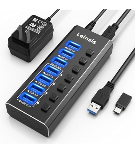 Amazon.com: LogiLink USB 2.0 10-Port Hub with On/Off Switch